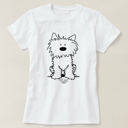 Retro KiniArt Westie T-shirt (Design voorkant)