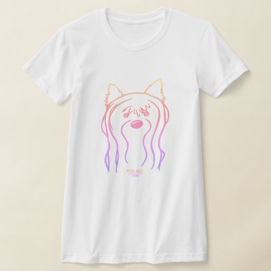 Retro KiniArt Yorkie T-shirt (Laagn)