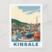 Retro Kinsale Cork Ireland Travel Postcard Briefkaart (Voorkant)