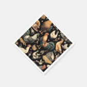 Retro Kip Boerderij Patroon Servet (Hoek)