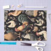 Retro Kip Boerderij Patroon Tissuepapier (Craft)