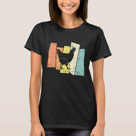 Retro Kip I Kippenboer T-shirt (Voorkant)