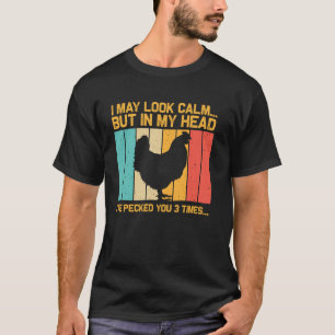 Retro Kip Ontwerp Voor Mannen Vrouwen Kippenfokker T-shirt
