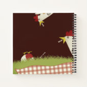 Retro kip persoonlijk kookboek recept notitieboek (Achterkant)