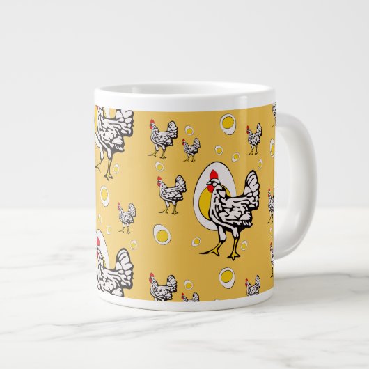 Retro Kippen Grote Koffiekop (Voorkant rechts)