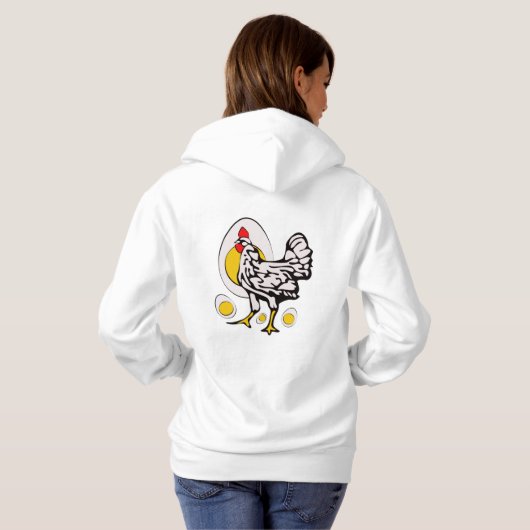 Retro Kippen Hoodie (Achterkant volledig)