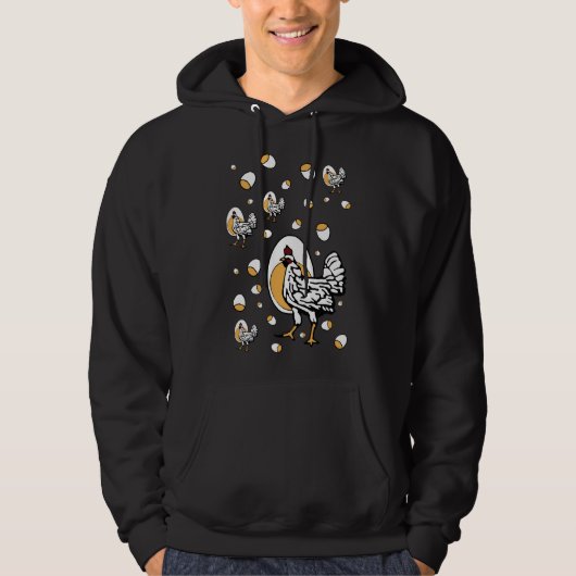 Retro Kippen Hoodie (Voorkant)