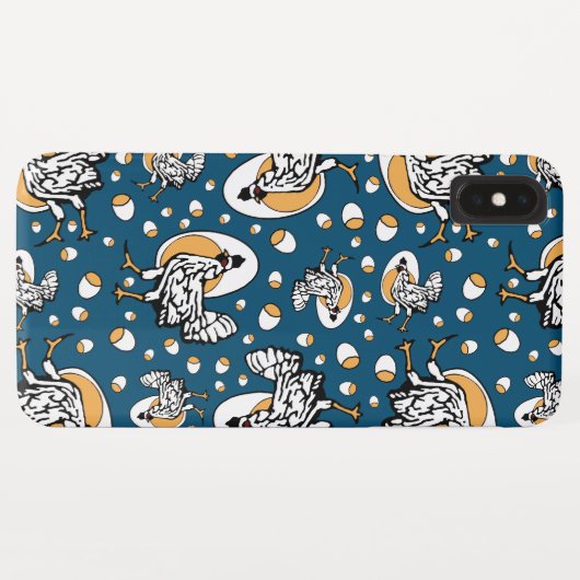 Retro Kippen iphone case (Achterkant (horizontaal))
