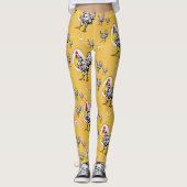 Retro Kippen Leggings (Voorkant)