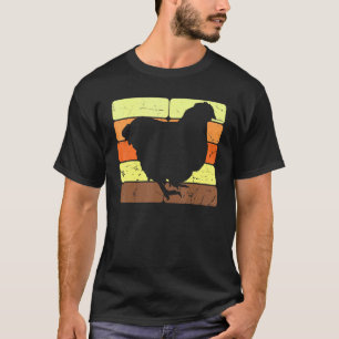 Retro Kippen Pluimvee Hen Kip Kuiken Kip T-shirt