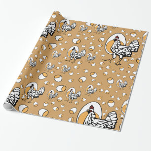 Retro Kippen Verpakkingspapier Cadeaupapier