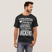 Retro kippenboer t-shirt (Voorkant volledig)