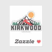 Retro Kirkwood Mountain Ski Sticker (Vel)