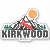 Retro Kirkwood Mountain Ski Sticker (Voorkant)