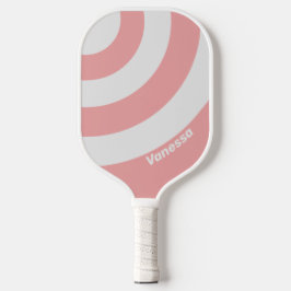 Retro Kiss Drie Cirkel Streep met Naam Pickleball Paddle
