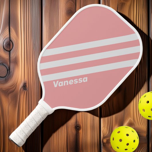 Retro Kiss Drie Strepen met Naam Pickleball Paddle