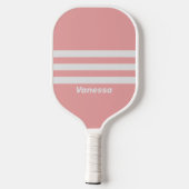 Retro Kiss Drie Strepen met Naam Pickleball Paddle (Achterkant)