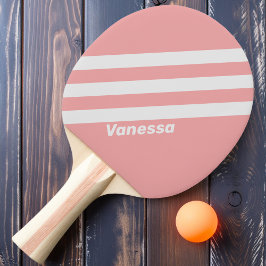 Retro Kiss Drie Strepen met Naam Tafeltennisbatje