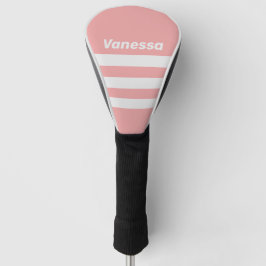 Retro Kiss Three Across Strepen met Naam Golfheadcover