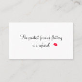 Retro Kissing Lips Cosmetology Reference Card Aanbevelingskaartje (Voorkant)