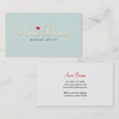 Retro Kissing Lips Make-up Artiest Cosmetologie Visitekaartje (Voorkant / Achterkant)