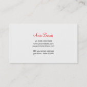 Retro Kissing Lips Make-up Artiest Cosmetologie Visitekaartje (Achterkant)