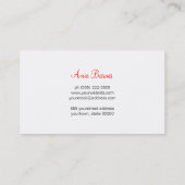 Retro Kissing Lips Make-up Artiest Zwart Schoonhei Visitekaartje (Achterkant)