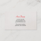 Retro Kissing Lips Makeup Artist Beige Linen Kijk Visitekaartje (Achterkant)