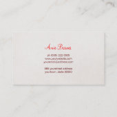 Retro Kissing Lips Makeup Artist Peach Linen Kijk  Visitekaartje (Achterkant)