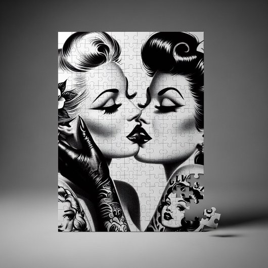 Retro Kissing Pin-ups Legpuzzel
