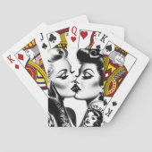 Retro Kissing Pin-ups Pokerkaarten (Achterkant)