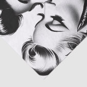 Retro Kissing Pin-ups Tissuepapier (Detail)