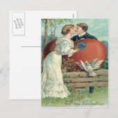  Retro Kissing Valentijn Kaart (Voorkant / Achterkant)