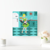 Retro Kitchen Acrylwandklok Vierkante Klok (Huis)