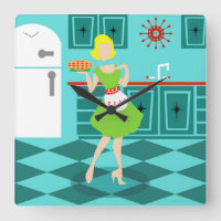 Retro Kitchen Acrylwandklok