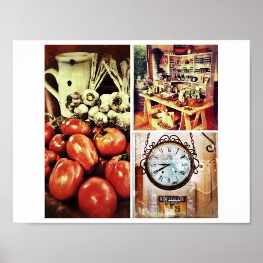 Retro Kitchen Afbeelding Poster (Voorkant)