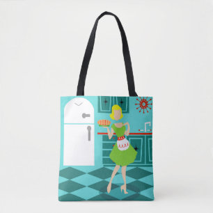 Retro Kitchen All-Over Print Canvas tas