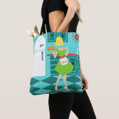 Retro Kitchen All-Over Print Canvas tas (Dichtbij)