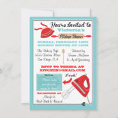 Retro Kitchen Bridal Shower-uitnodigingen Kaart (Voorkant)