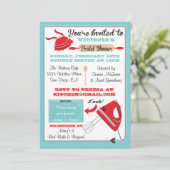 Retro Kitchen Bridal Shower-uitnodigingen Kaart (Staand voorkant)