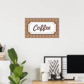 Retro Kitchen Diner Coffee Wall Art Poster (Thuiskantoor)