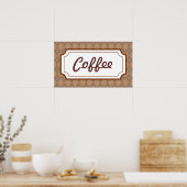 Retro Kitchen Diner Coffee Wall Art Poster (Keuken)