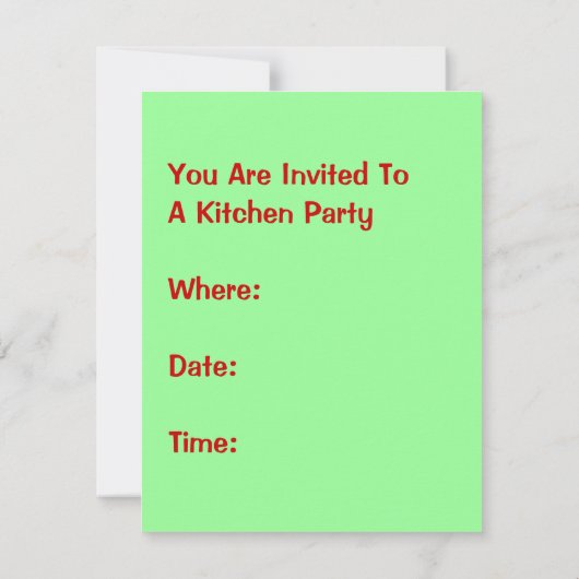 Retro Kitchen Econ Home Canning Party Uitnodiging (Achterkant)