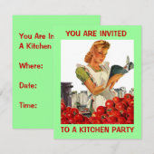 Retro Kitchen Econ Home Canning Party Uitnodiging (Voorkant / Achterkant)