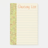 Retro Kitchen Grocery List Post It Notes Gift (Voorkant)