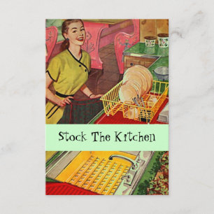 Retro Kitchen is de keukenuitnodiging voor de keuk Kaart