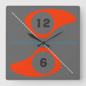 Retro Kitchen-klokken Vierkante Klok (Voorkant)