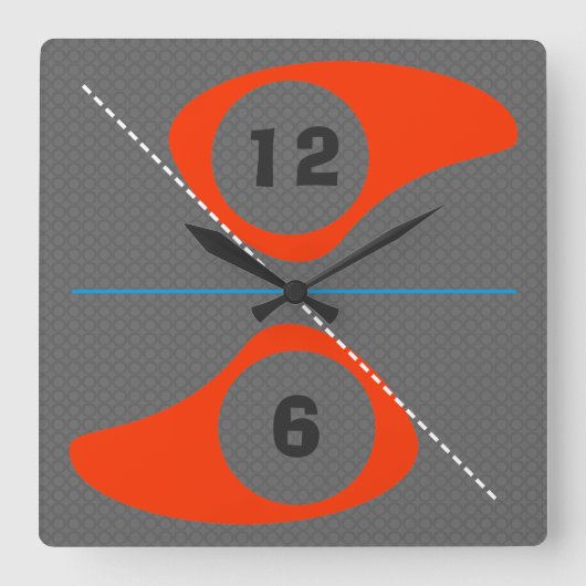 Retro Kitchen-klokken Vierkante Klok (Voorkant)