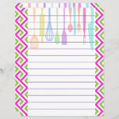 Retro Kitchen Koking Utils Zigzag Chevron (Voorkant / Achterkant)