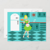 Retro Kitchen Postcard Briefkaart (Voorkant / Achterkant)